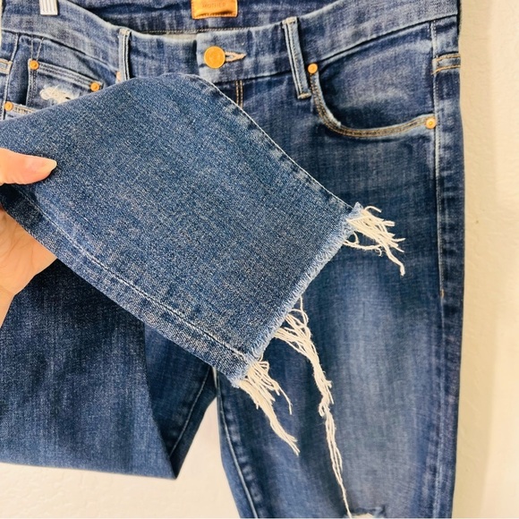 Mother High Waisted Looker Ankle Fray Wicked Wildflower 31 - Picture 8 of 15